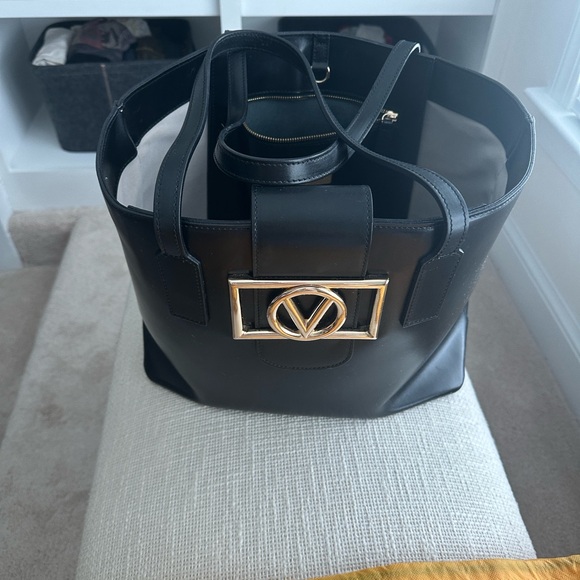 Valentino Black Tote with Gold Accent - Picture 2 of 7